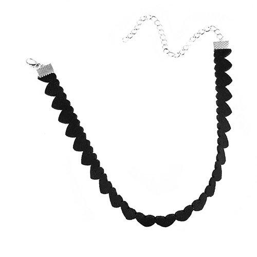 【並行輸入品】MileHouse Fashion Pendant Necklace for Women， Punk Hearts Velvet_4