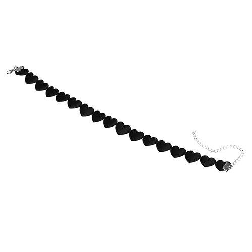 【並行輸入品】MileHouse Fashion Pendant Necklace for Women， Punk Hearts Velvet_6