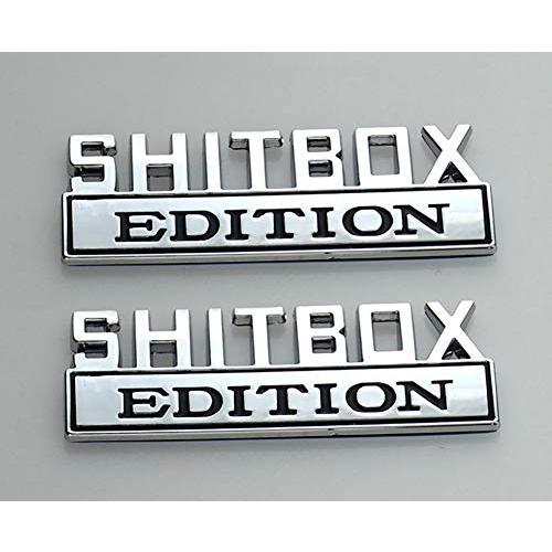 【並行輸入品】SHITBOX EDITION エンブレム 3D フェンダーバッジ デカール 車 トラック 交換用 F150 F250 F350の画像