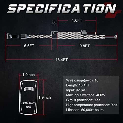 【並行輸入品】OFFROADTOWN 高耐久配線ハーネス 1リード Wiring Harness, OFFROADTOWN 16.4FT 1 Lの画像