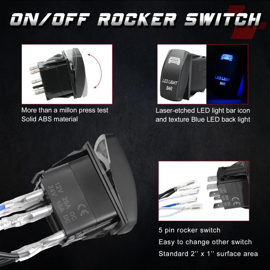 【並行輸入品】OFFROADTOWN 高耐久配線ハーネス 1リード Wiring Harness, OFFROADTOWN 16.4FT 1 Lの画像