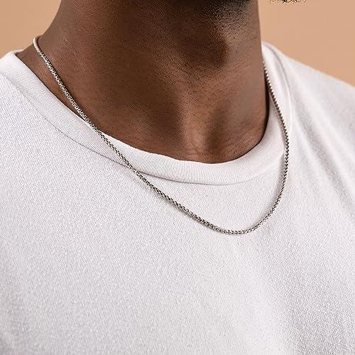 【並行輸入品】14Kゴールド 1.8mm 2.5mm 3.5mm ラウンドボックスチェーンネックレス 複数の長さをご用意 イエローまたはホワイト_7