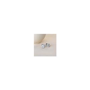 【並行輸入品】JEWELERYIUM Round Moissanite Stud, 3.00 CT Round Brilliant Cut Wの画像