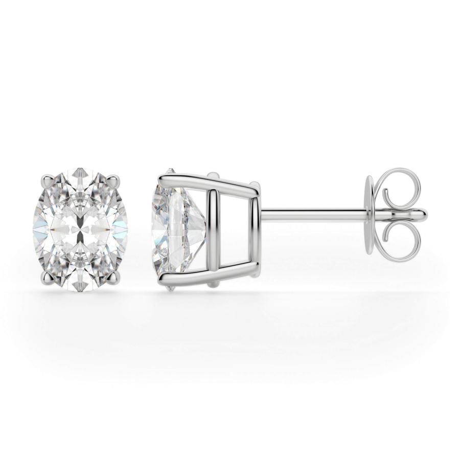 【並行輸入品】JEWELERYIUM 4.00CT Oval Brilliant Cut, VVS1 Clarity, Colorless Mの画像