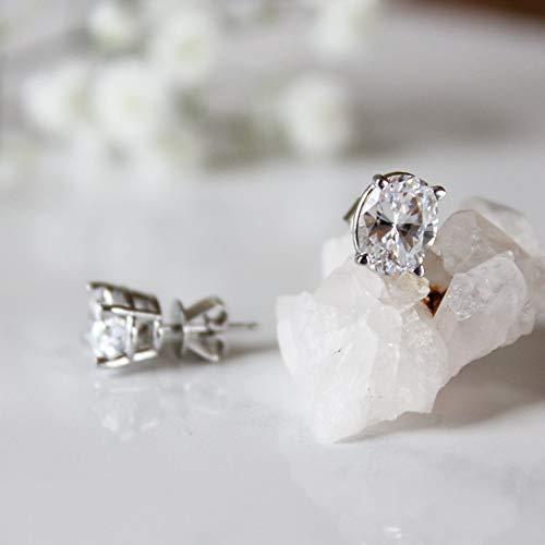 【並行輸入品】JEWELERYIUM 4.00CT Oval Brilliant Cut, VVS1 Clarity, Colorless Mの画像