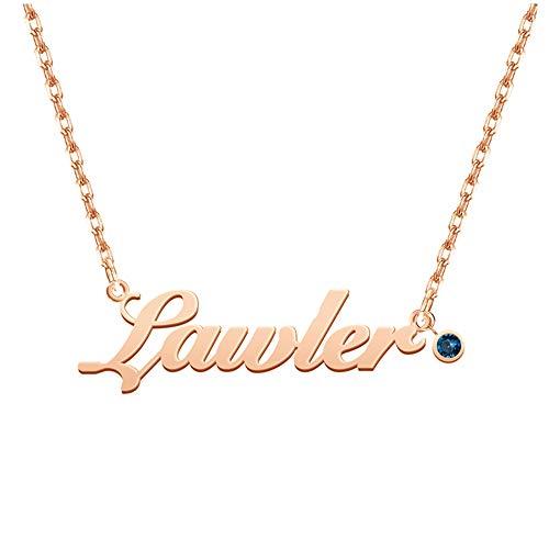 【並行輸入品】Blocaci Gold Name Necklaces for Women Personalized 10K 14K 18K Sの画像