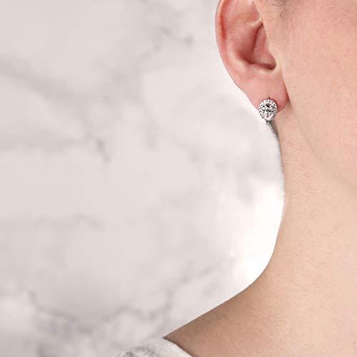 【並行輸入品】JEWELERYIUM Oval Moissanite Stud, 3.00 CT Oval Brilliant Cut Wedの画像