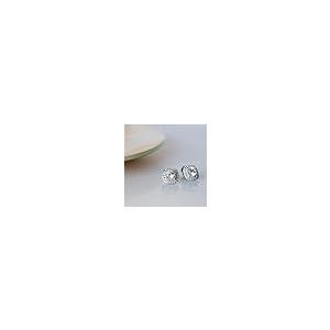 【並行輸入品】JEWELERYIUM Round Moissanite Stud, 3.00 CT Round Brilliant Cut Wの画像