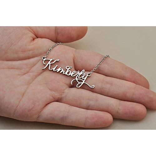 【並行輸入品】Dancing Wolf Personal Custom Name Necklace Jess Monogrammed Init_7