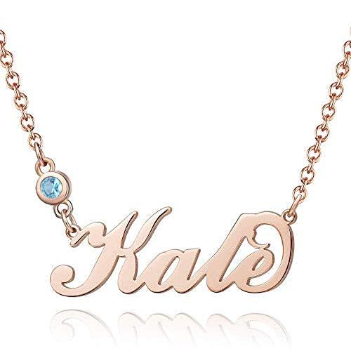 【並行輸入品】Aihpos Name Necklaces for Women Personalized Real Gold 10K 14K 1の画像
