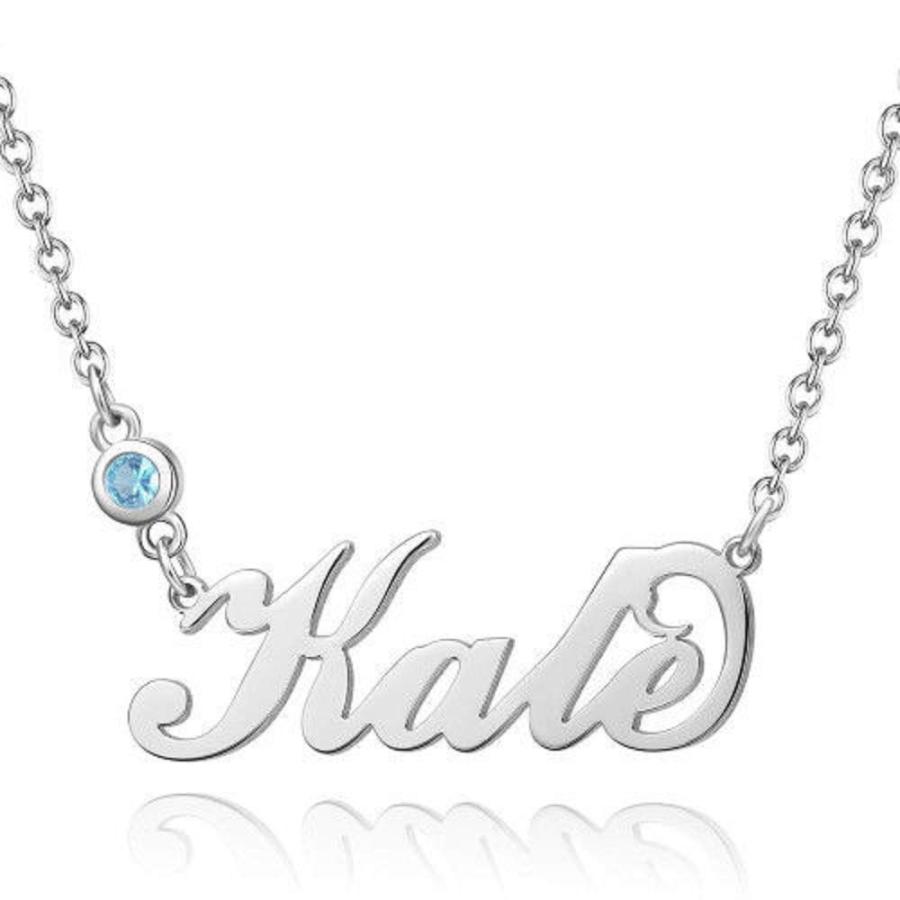 【並行輸入品】Aihpos Name Necklaces for Women Personalized Real Gold 10K 14K 1の画像
