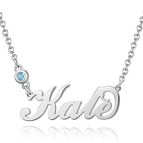 【並行輸入品】Aihpos Name Necklaces for Women Personalized Real Gold 10K 14K 1の画像
