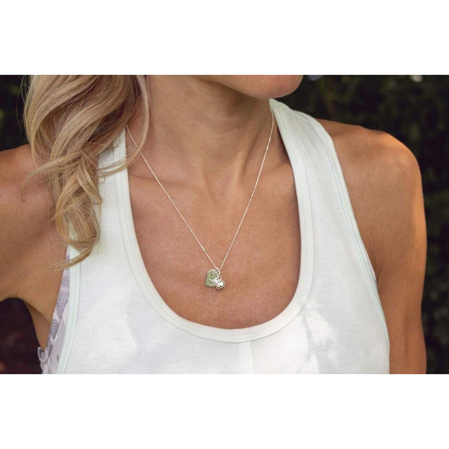 【並行輸入品】Chelsea Charles CC Sport Soccer Mom Double Charm Necklace Silv_6