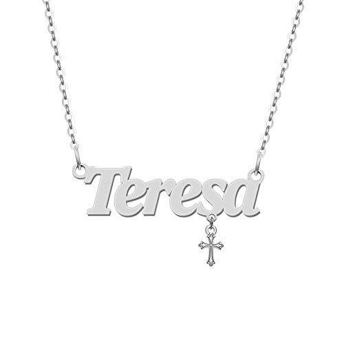 【並行輸入品】DUGISOWE 14K Gold Name Necklace Personalized Custom Name Chain Nの画像