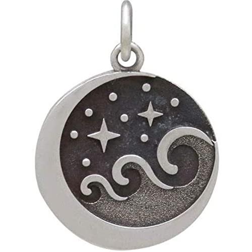 【並行輸入品】チャームドインプレッション スターリングシルバー 星 月 海 ブレスレット Sterling Silver Starry Nigh_7