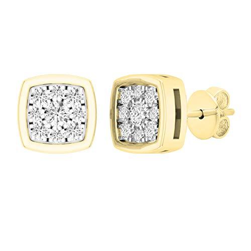 【並行輸入品】Dazzlingrock Collection 0.35カラット (ctw) ラウンドホワイトダイヤモンド メンズ フラワークラスの画像