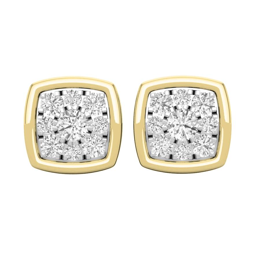 【並行輸入品】Dazzlingrock Collection 0.35カラット (ctw) ラウンドホワイトダイヤモンド メンズ フラワークラスの画像