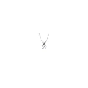 【並行輸入品】Diamondere 天然宝石ソリティアネックレス スターリングシルバー 0.40カラットペンダント チェーン付き, 金属, ダイの画像