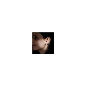 【並行輸入品】女性1.20 CT認定モイサナイトハロースタッドイヤリング、ソリッドゴールドホワイトジェムストーンブライダルウェディングイヤリングの画像