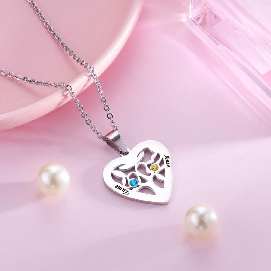 【並行輸入品】Personalized Family Tree of Life Necklace Mothers Necklace with_9