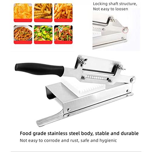 【並行輸入品】Waves Crinkle フライドポテトカッター 商用グレード ポテトシュレッダー チップスライサー 手動切断機 調節可能 果物_4