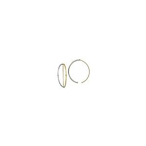 【並行輸入品】14k Two Tone Gold Large Dangle Threader Earringsの画像