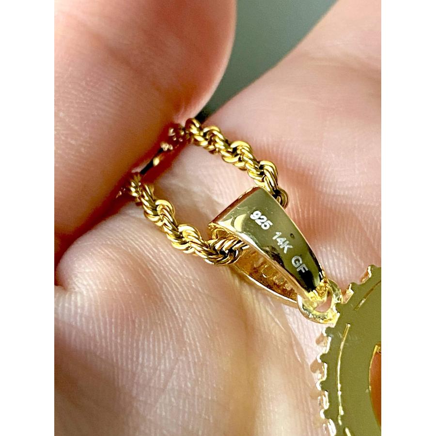 【並行輸入品】Custom ALLAH Men Women 925 Italy Gold Finish Iced Silver Charm I_9