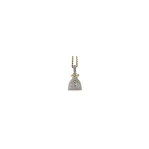 【並行輸入品】Custom MONEY BAG Men Women 925 Italy Gold Finish Iced Silver Cha_2