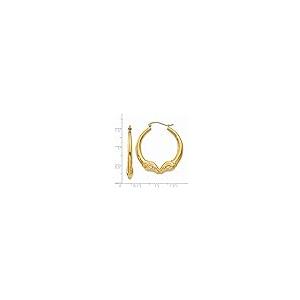 【並行輸入品】14k Yellow Gold Ram Hoop Earringsの画像