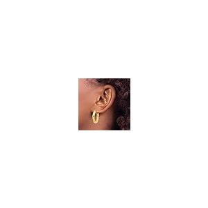 【並行輸入品】10k Yellow Gold 4mm Tube Hoop Earringsの画像