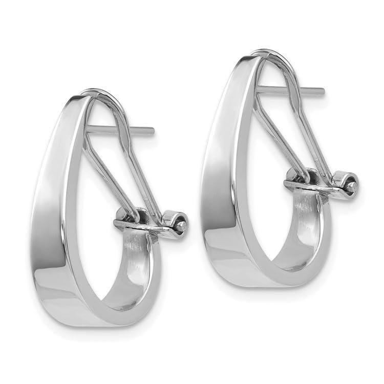 【並行輸入品】14k White Gold Hoop Earringsの画像
