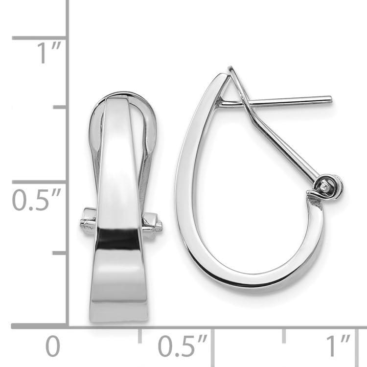 【並行輸入品】14k White Gold Hoop Earringsの画像