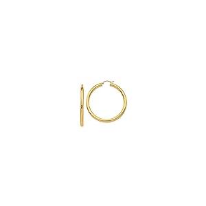 【並行輸入品】10k Yellow Gold 4mm Tube Hoop Earringsの画像