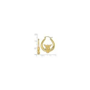 【並行輸入品】10k Yellow Gold Angel Hoop Earringsの画像