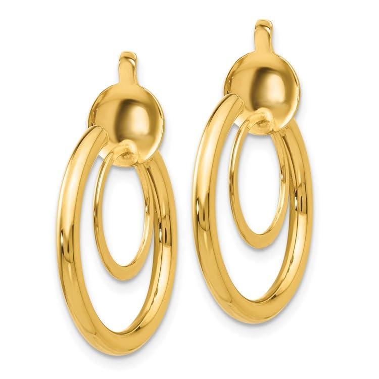 【並行輸入品】14k Yellow Gold Non pierced Hoop Earringsの画像
