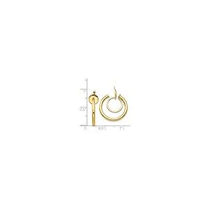 【並行輸入品】14k Yellow Gold Non pierced Hoop Earringsの画像