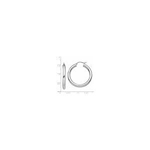 【並行輸入品】14k White Gold 4mm Tube Hoop Earringsの画像