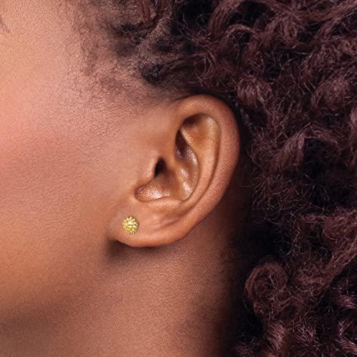 【並行輸入品】14k White Gold Hammered Hoop Earringsの画像