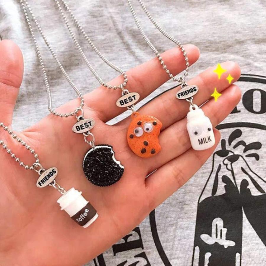 【並行輸入品】discountstore145 Pendant Necklace， 2Pcs/Set Cartoon Mini Biscuit_3