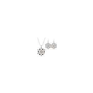【並行輸入品】N/Q クリスマス カラフル クリスタル アナと雪の女王 スノーフレーク ペンダント ネックレス ドロップ ダングル イヤリングの画像