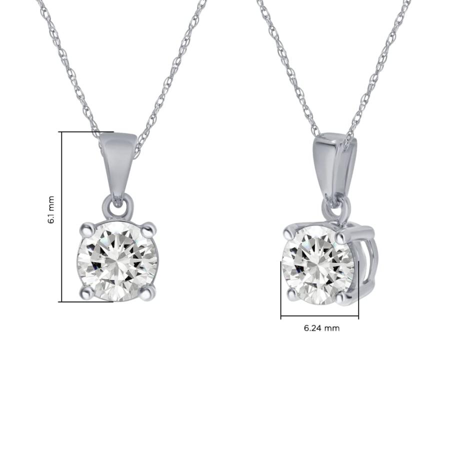 【並行輸入品】1 Carat Diamond Necklaces for Women | Certified GH VS/SI 14K Yelの画像