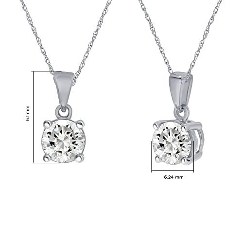 【並行輸入品】1 Carat Diamond Necklaces for Women | Certified GH VS/SI 14K Yelの画像