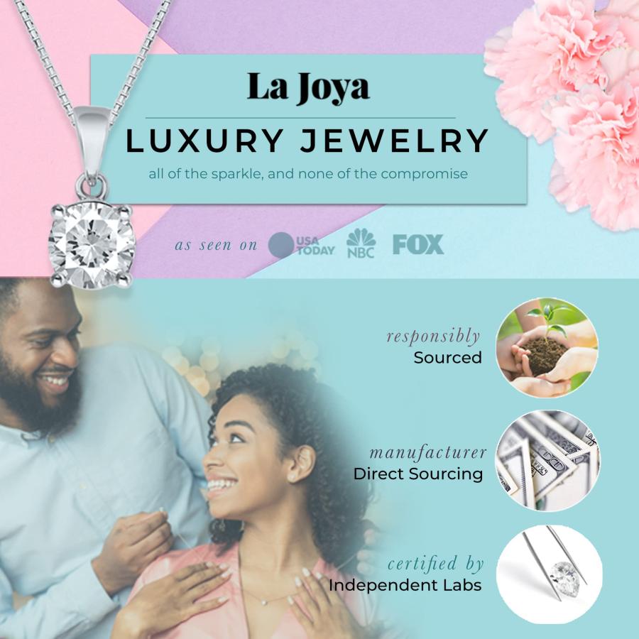 【並行輸入品】1 Carat Diamond Necklaces for Women | Certified GH VS/SI 14K Yelの画像