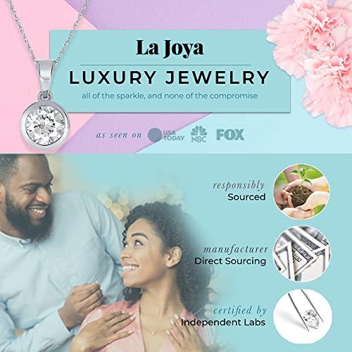 【並行輸入品】La Joya ダイヤモンドネックレス レディース | 1/4 1カラット 人工成長 14Kソリッドゴールドベゼルセット ダイヤモの画像