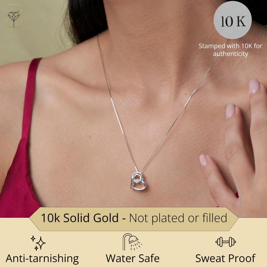 【並行輸入品】[Parade of Jewels] MAX + STONE ユニセックス アダルト 10Kゴールドダイヤモンドネックレス| 18の画像