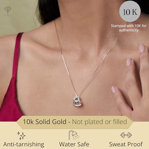 【並行輸入品】[Parade of Jewels] MAX + STONE ユニセックス アダルト 10Kゴールドダイヤモンドネックレス| 18の画像
