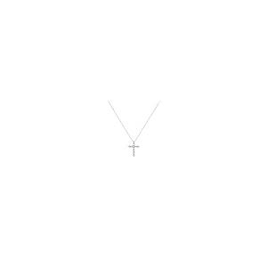 【並行輸入品】ダイヤモンド クロス ペンダント ネックレス (I J I1 I2)   金属タイプとカラット重量から選択, 金属 ジェムストーンの画像