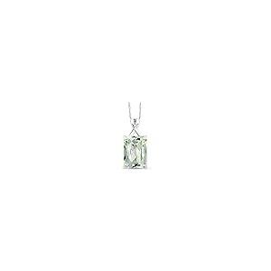 【並行輸入品】[Gem Stone King] 6.6カラット 天然 プラジオライト ネックレス レディース 10金 ホワイトゴールド K10の画像