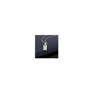 【並行輸入品】[Gem Stone King] 6.6カラット 天然 プラジオライト ネックレス レディース 10金 ホワイトゴールド K10の画像
