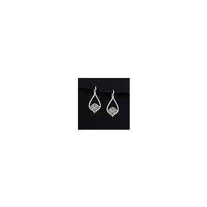 A Charmed Impression Sterling Silver Wave Teardrop Earrings ? Si 並行輸入品｜best-style｜06